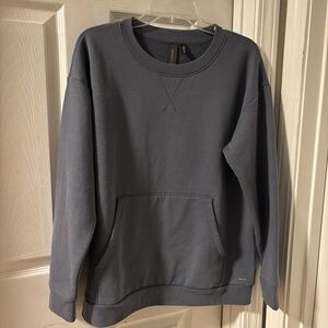 Men's Gray Kangaroo Pocket Crewneck Sweater